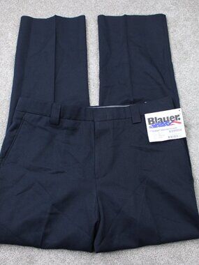 Blauer Pants NWT Womens 18 38W Dark Navy Blue Unhemmed 4 Pocket Polyester